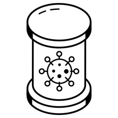 A virus line icon download