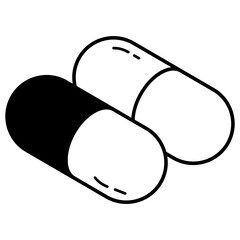 A modern pills strip isometric icon