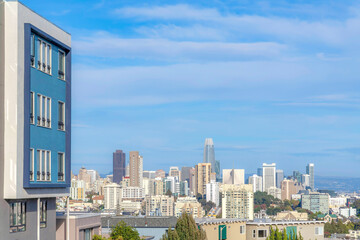 View of commercial and residential buildings in San Francisco, California