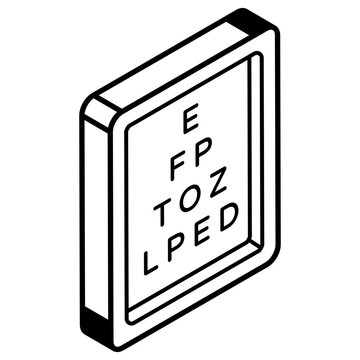 An Eye Chart Line Icon Download