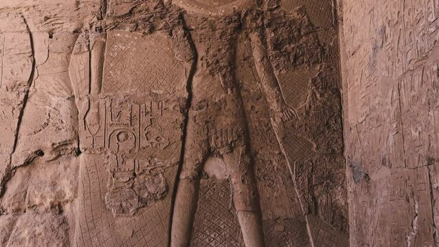 Wall Paintings In The Ancient Egyptian Temple Of Abydos