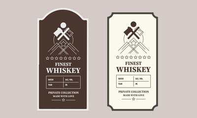 Three labels for a cider in the square frame with apple, plum and pear. bottle label design, Retro craft labels, elements in thin line style.