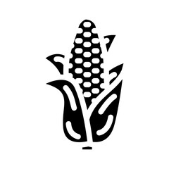 corn plant glyph icon vector. corn plant sign. isolated symbol illustration