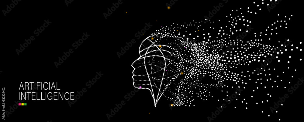 Aufkleber conceptual technology illustration of artificial intelligence