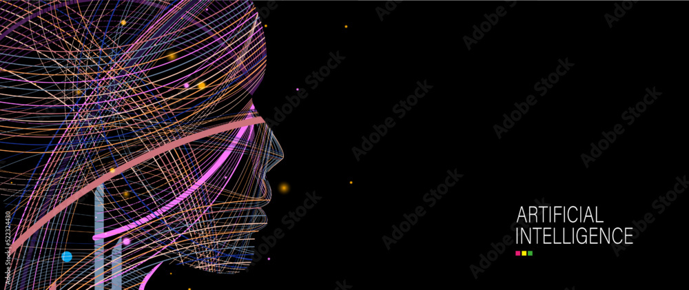 Aufkleber conceptual technology illustration of artificial intelligence