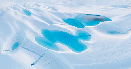 Climate change and global warming. Icebergs from a melting glacier in Ilulissat Glacier, Greenland....