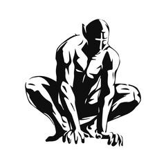 Obraz na płótnie Canvas male human silhouette illustration vector