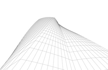 Fototapeta premium Architectural background vector 3d illustration