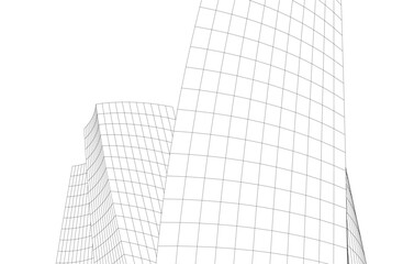 Fototapeta premium Architectural background vector 3d illustration