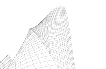 Fototapeta premium Architectural background vector 3d illustration