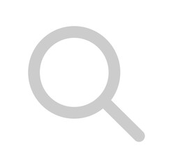 Isolated outline magnifier icon. Magnifying glass symbol. Vector stock.