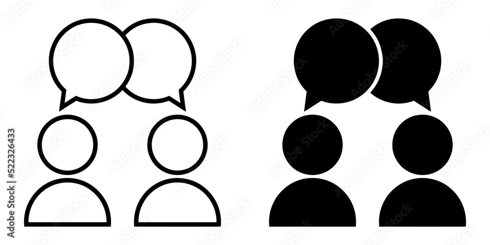 Poster ofvs69 outlinefilledvectorsign ofvs - speech bubble chat vector icon . isolated transparent . messag