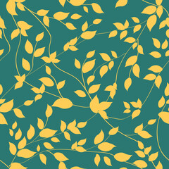 Seamless pattern abstract leaf. Vector fabric seamless pattern. Design element. Abstract floral illustration.