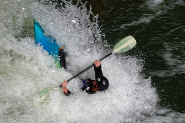 Fototapeta na wymiar kayaking in the river