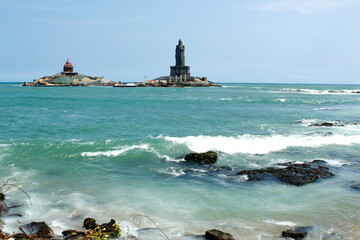 Vivekananda rock memorial and Thiruvalluvar statue, Kanyakumari, India