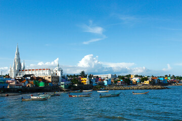 Saint Xavier Church at Cap Comorin. Kanyakumari, India