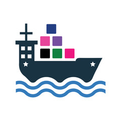 Box, cargo, shipping icon. Editable vector graphics.