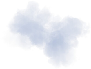 Realistic grey isolated fluffy cloud on the transparent background. 3d rendering 