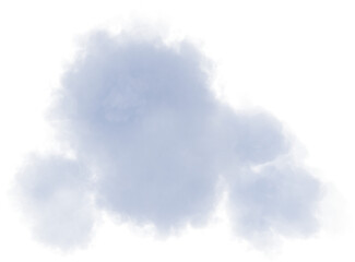 Realistic grey isolated fluffy cloud on the transparent background. 3d rendering 