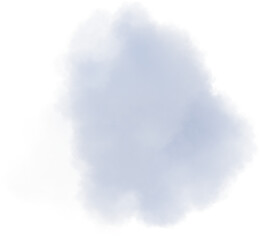Realistic grey isolated fluffy cloud on the transparent background. 3d rendering 