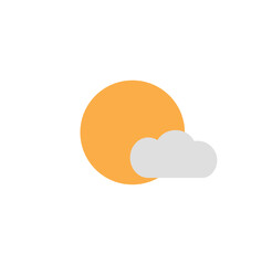 weather icon vector. sun and cloud weather illustration symbol