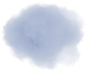 Realistic grey isolated fluffy cloud on the transparent background. 3d rendering 