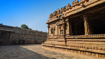 Fototapeta premium Ancient Shiva temple of Dharasuram, a Unesco heritage site, Tamil Nadu, India