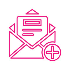 New Email line icon. Outline vector.