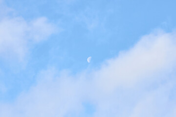 Moon in the Blue Sky