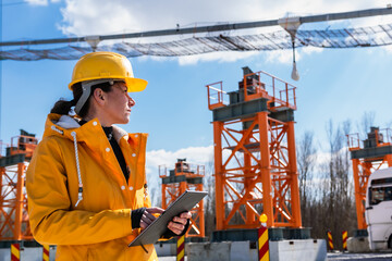 Women worker on the construction site