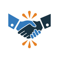 Handshake Partnership Icon. Editable vector graphics.