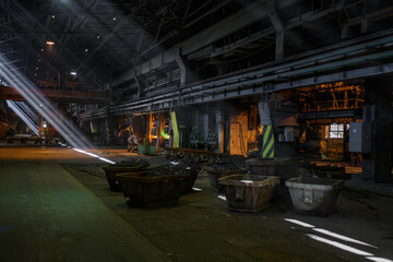 Workshop of big copper mill.