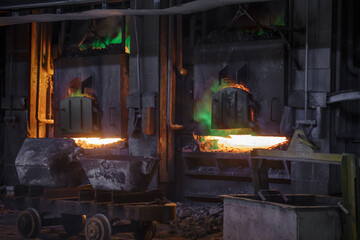 Special gas oven for melting copper.