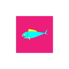 fish graphic design illustration on pink background