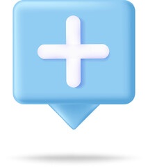 Speech bubble 3d icon message concept. Realistic speech bubble with dots for chat. Vector illustration message box