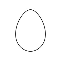 Egg food vector illustration isolated white background breakfast outline. Eggshell icon ingredient symbol chicken line thin