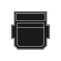 Connection port computer vector icon illustration solid black. Jack electronic cable device connector isolated white