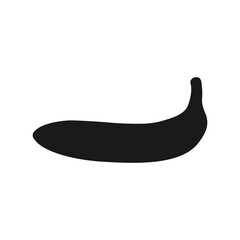 Banana food vector icon illustration fruit solid black. Organic vitamin symbol for vegetarian and sweet tropical nature isolated white