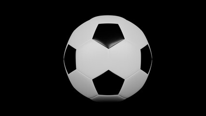Fototapeta na wymiar 3d illustration of a soccer ball on white background