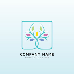 yoga vector logo design