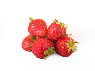 Fototapeta na wymiar strawberries isolated on white background