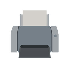 Printer emoji vector illustration paper office printing print