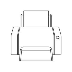 printer line icon vector symbol sign printing