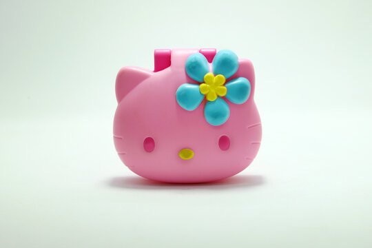 Hello Kitty Pink. Box. Doll. Plastic Figure. Famous Character. Adorable Kitten. Character From Japan. Sanrio.	