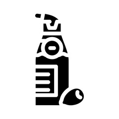 olive oil dispenser glyph icon vector. olive oil dispenser sign. isolated symbol illustration