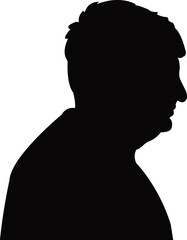 a man head silhouette vector