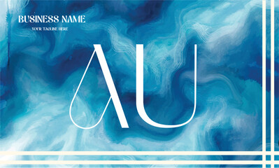 AU initial logo | initial based abstract modern minimal creative logo, vector template image. luxury logotype logo, real estate homie logo. typography logo. initials logo.