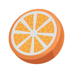 half orange citrus fruit