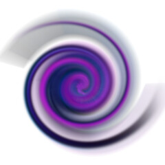 An abstract isolated transparent spiral shape.