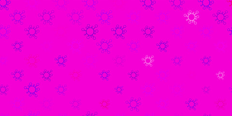 Light blue, green vector texture with disease symbols.